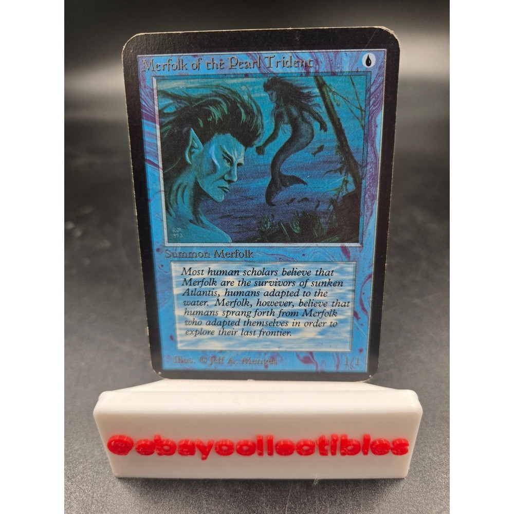MTG Merfolk of the Pearl Trident Alpha Edition Limited PL 1993 Blue Card